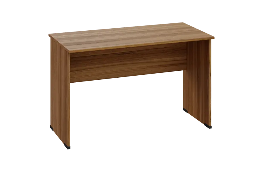 EPL 26 - 12 stůl kancelářský, dřevěná podnož, deska 25 mm, široký 1200 mm, ořech světlý